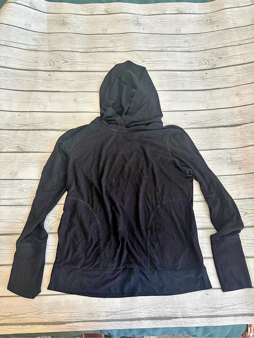 Old Navy UltraLite Hooded Performance Top Black